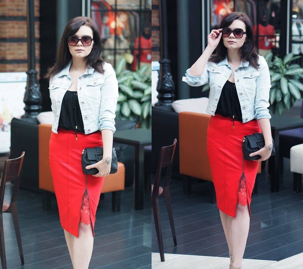guess total look-leather red skirt (1)